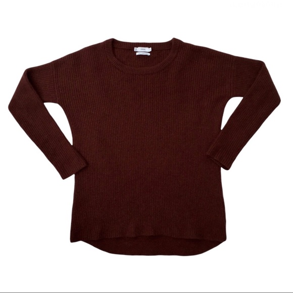 Vince 100% cashmere crew neck sweater in chocolate brown size small - Picture 1 of 13